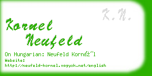 kornel neufeld business card